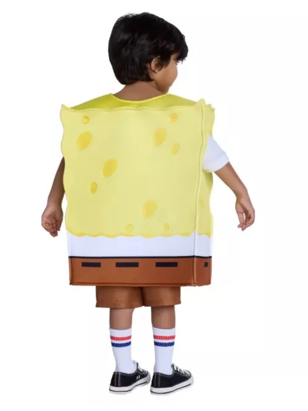 Yellow SpongeBob Character Kids Costume with Red Tie Sz. 3-4T